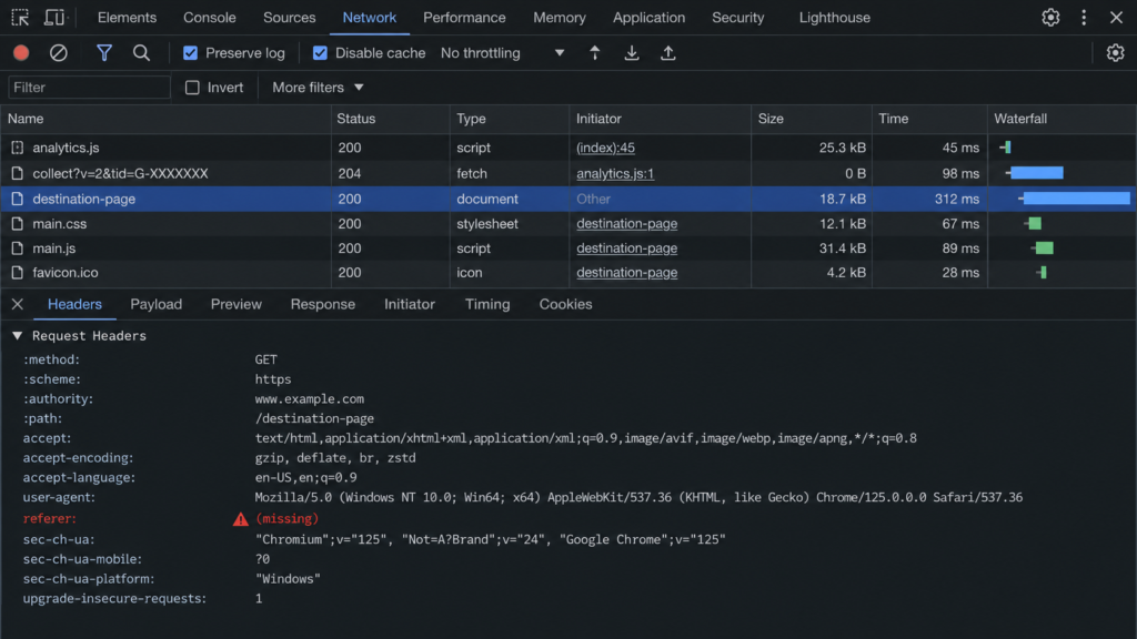 devtools-missing-referer-header